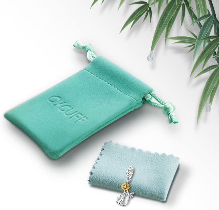 CYCUFF 925 Sterling Silver Charms for Bracelets and Charm Necklaces, Bracelet Pendants Beads Jewellery Gift for Family Friends Women (Cat Sunflower Charm) - Image 7