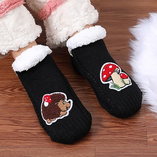 Image of ZYZX Cute Animal Slipper Socks for Women with Grips,Fuzzy Socks Indoor