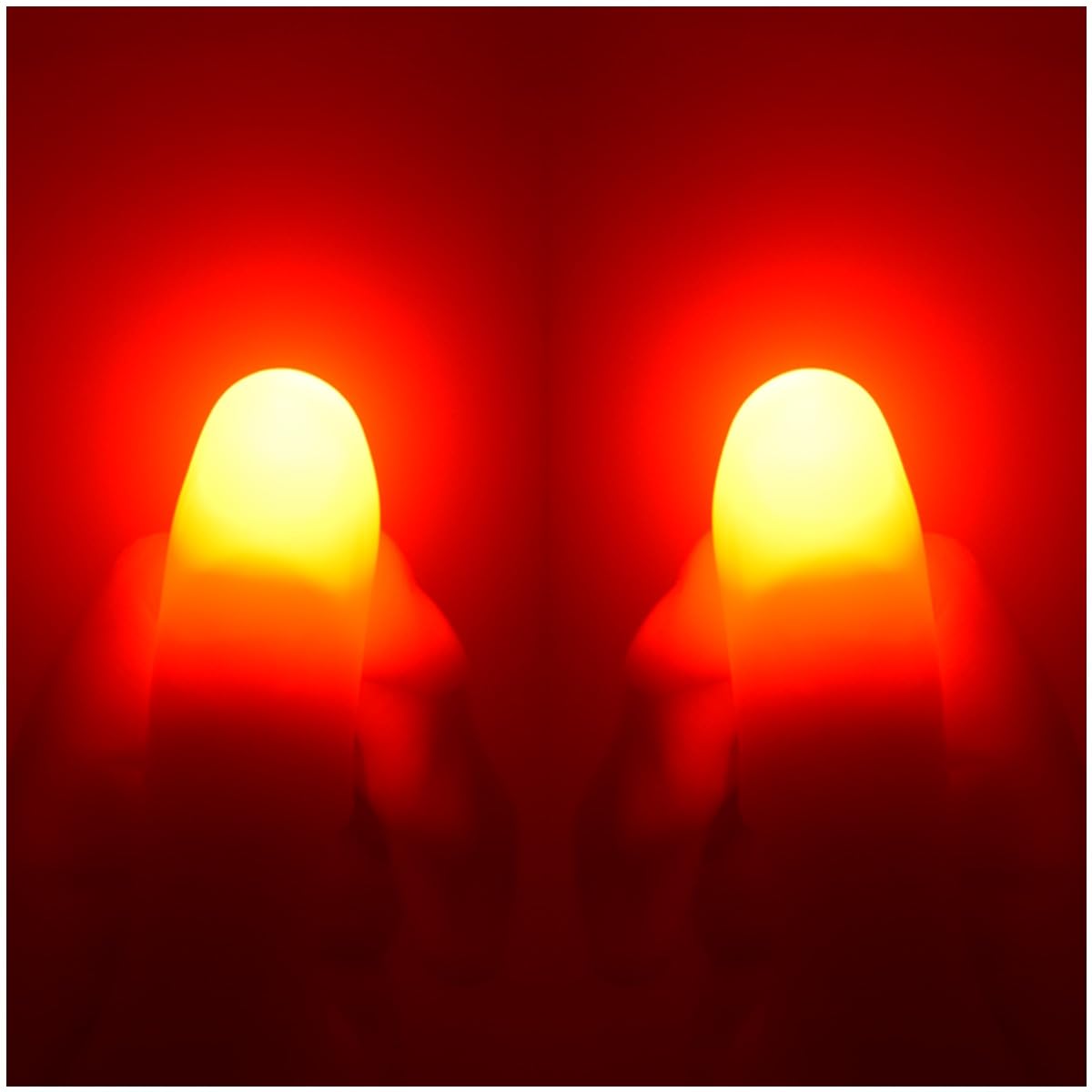 Fogilas 2 Pairs Small Size Red Ultra Bright Magic Finger Lights, Thumbs Lamp Lightup Magic, Thumbs Lights Closeup & Stage Magic Tricks