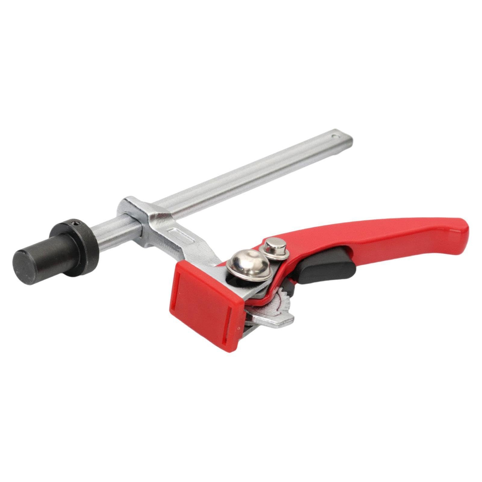 Zanthicia Ratcheting Table Clamp Hand Tool Adjustable Workbench Clamp Reliable Efficient Woodworking Fast Performance Solution Adjustable Ratchet Press Fixture, Red, 20mm
