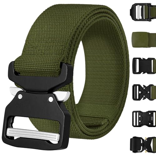 Image of TECEUM Tactical Belt - Heavy-Duty & Quick Release - Military, Work, Rigger, Duty & Utility Belt for Men