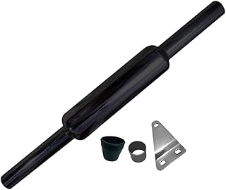 OZANGO Bike Mini Punjab Dholki Short Bottle Empty Free Flow Bullet Thin Pipe Exhaust Silencer Black with Zed Clamp Bush for RE Thunderbird 350-picture-15