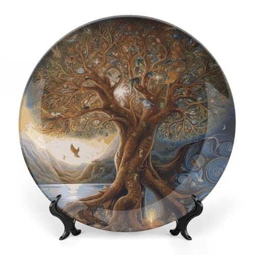 Plato decorativo de porcelana Bone China de 6 pulgadas miniatura 1