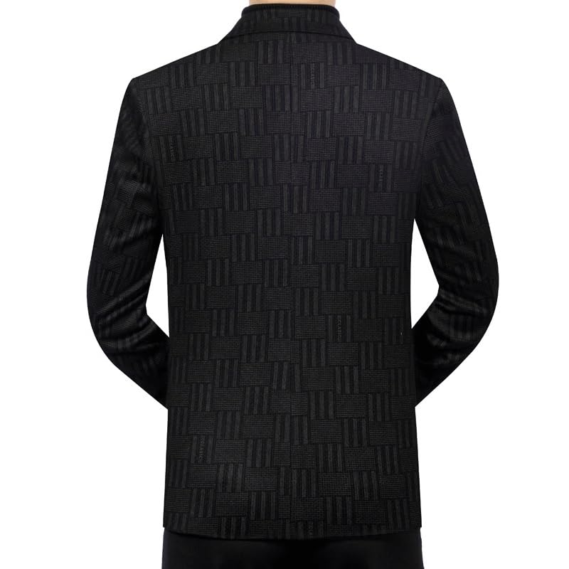 Mens Dark Coffee Plaid Casual Blazers Slim Fit Sport Coats Two Button Suit Jacket for Daily Party Business2