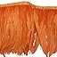 Sowder Rooster Hackle Feather Fringe Trim 8-10inch in Width for DIY Sewing Craft Decoration Pack of 1 Yard (Black