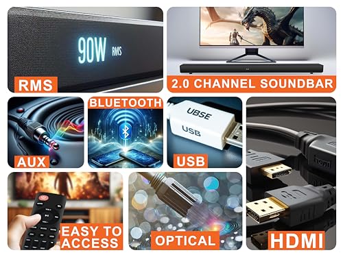 Image of Target TT-SBT-101 Soundbar 2.0 Channel 90 Watts RMS