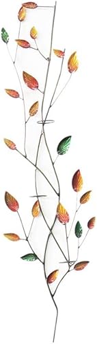 Decoración de pared de hojas de hierro con soporte votivo