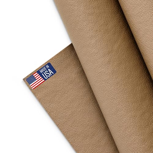Marine Vinyl Fabric, Upholstery Faux Leather, Outdoor Boat Automotive, DIY and Crafting Pleather - Individual 1 Yard Cut 36"x54" (Taupe) by SARANDAVE - Used condition - US$19.94