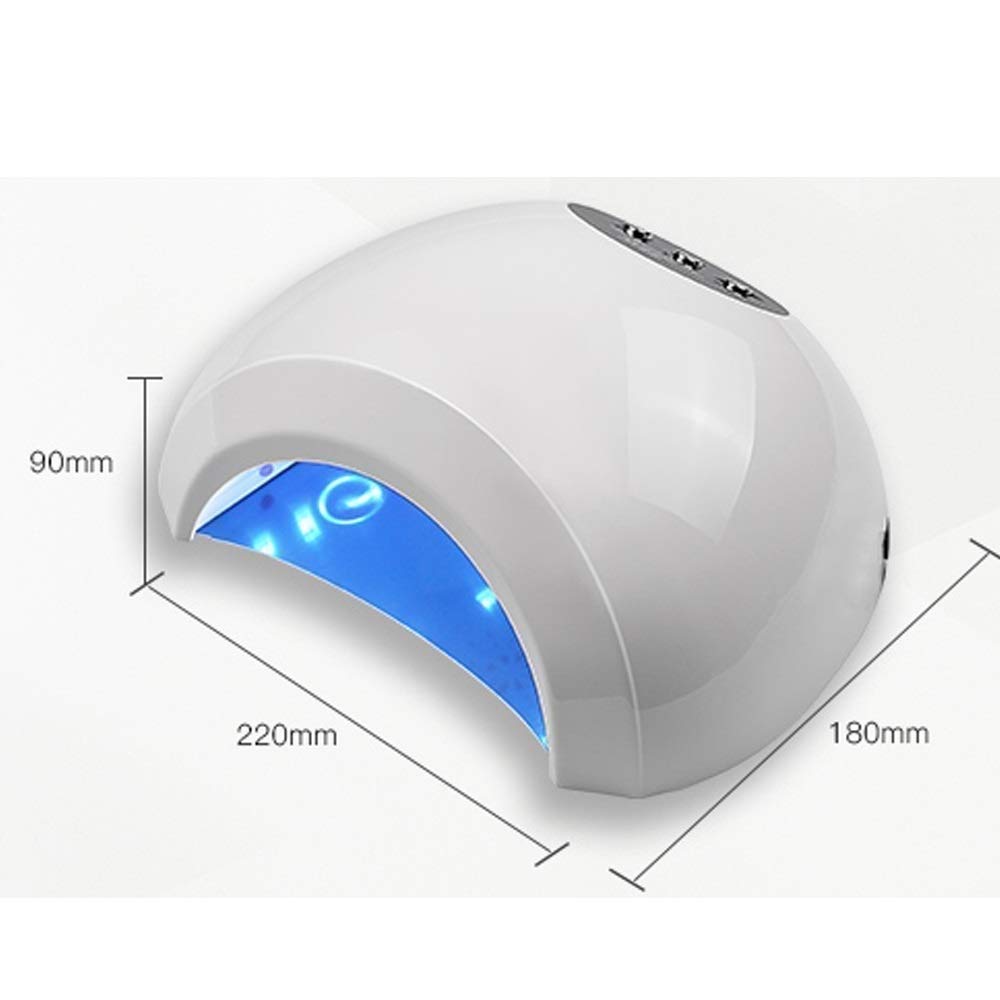 FAXIOAWA Lampada per Unghie a LED Essiccatore UV per Unghie 48W-24W Interruttore con impostazione Timer 10s/30s/60s e sensore Automatico per Smalto Gel