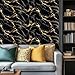 HOMETITUTE Black Gold Marble Wallpaper Marble Contact Paper Vinyl Self-Adhesive Removable Counter Peel and Stick Wall Paper for Refurbishment Wall Countertop Cabinets Furniture 15.7