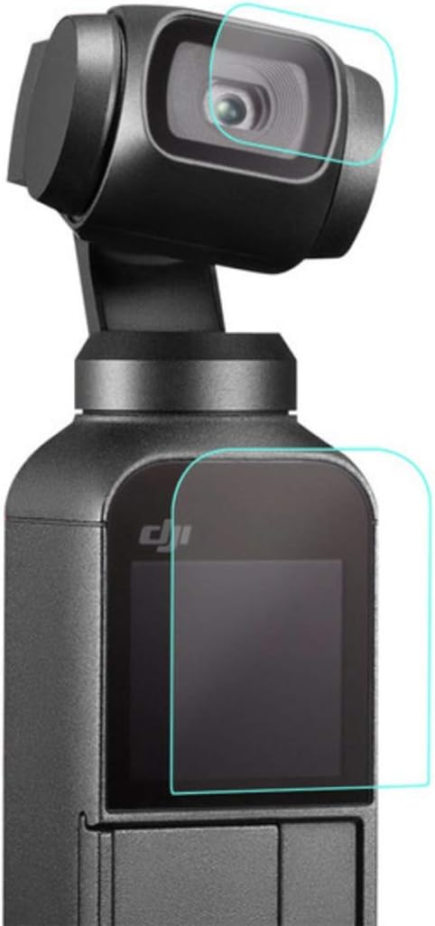 AFVO Screen Protector 9H Tempered Glass for DJI OSMO POCKET/OSMO POCKET 2, No Bubble 4 in 1 (2 Screen Protector + 2 Lens Protector)