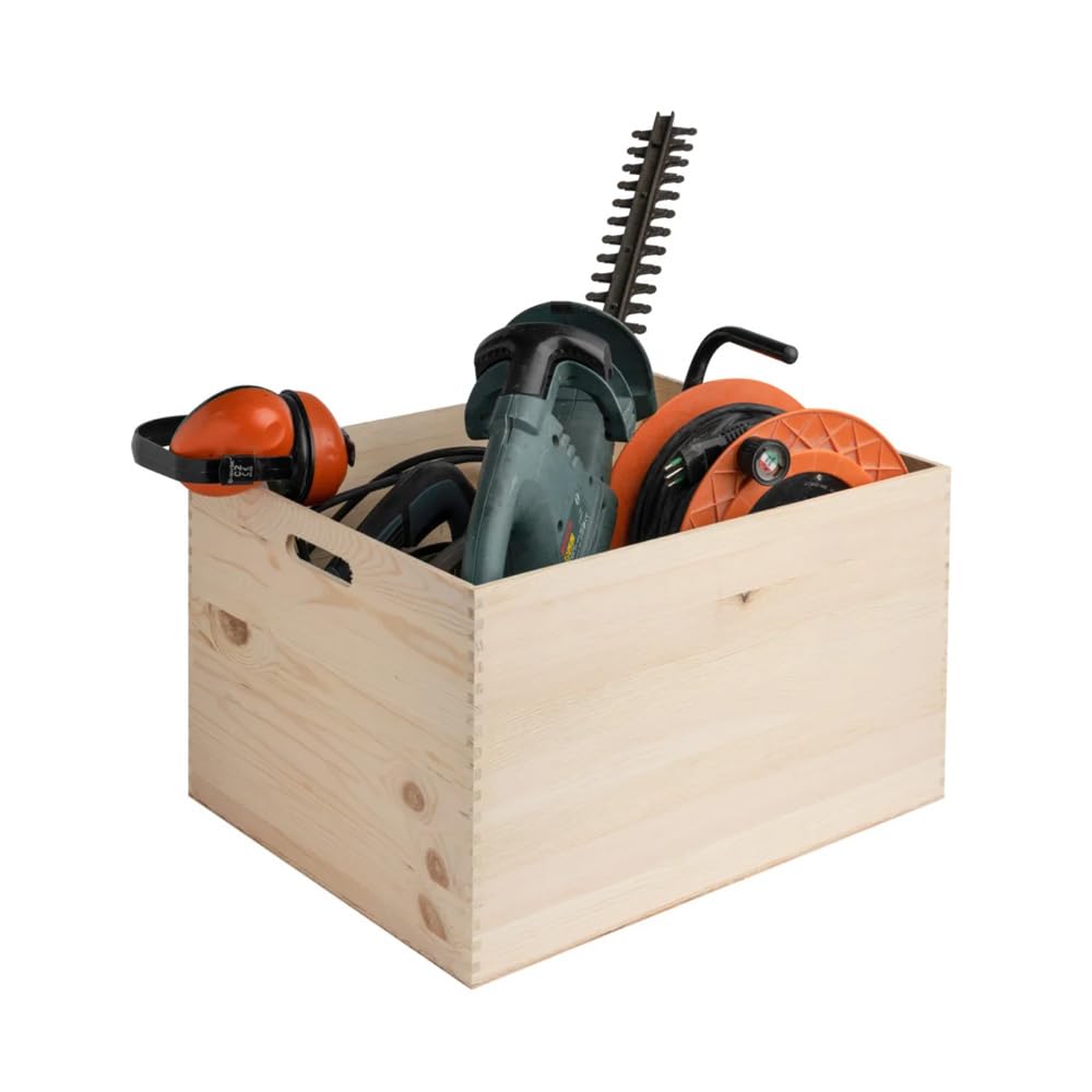 senza coperchio con maniglie per prodotti vari – Misure interne: 50X40X30 | Per bricolage, bomboniera matrimonio, cesti regalo e prodotti enogastronomici - PT04A