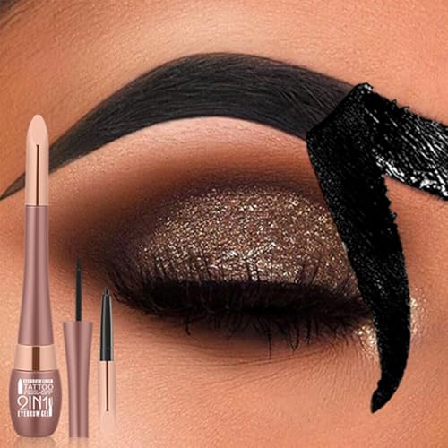 Image of 2-in-1 Eyebrow Pencil & Tint Duo Waterproof, Smudge-Proof, Long Lasting Compact for On-the-Go Touch-Ups 03#