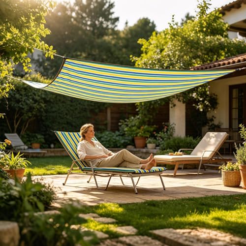 Toldo rectangular de protección solar para terraza y jardín de 3x4m 4