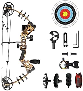 WUXLISTY Youth Compound Bow Set 15-45 Lbs for Teens and Beginner, Package with Archery Hunting Equipment, 5 Pin Sight, Max Speed 320fps, Adjustable, Right Hand, Snake Camo