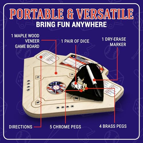 Across The Board Patriotic Baseball Game, Fun Baseball Gifts for 2 Players, Indoor &#038; Outdoor Family Bonding Activities, Fun Entertainment for Family Gatherings, Events &#038; More Game