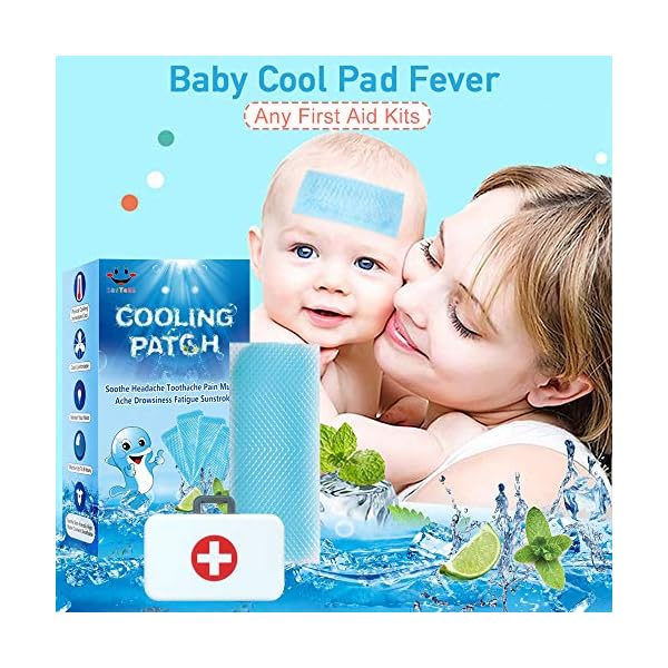 20 Sheets Cooling Patches for Fever & Pain Relief, Cooling
