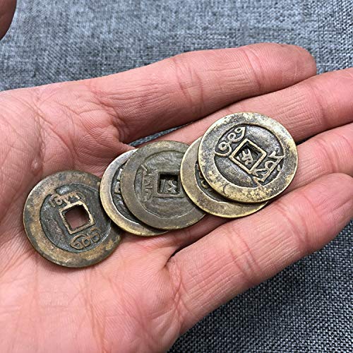 Antike Kupfermünzen, fünf Kaiser, Qian Fengshui -Münzen EIN Satz von fünf Kaisergeld