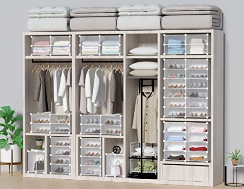 Variante de HOMIDEC zapatero 10 niveles 20 pares transparente estrecho