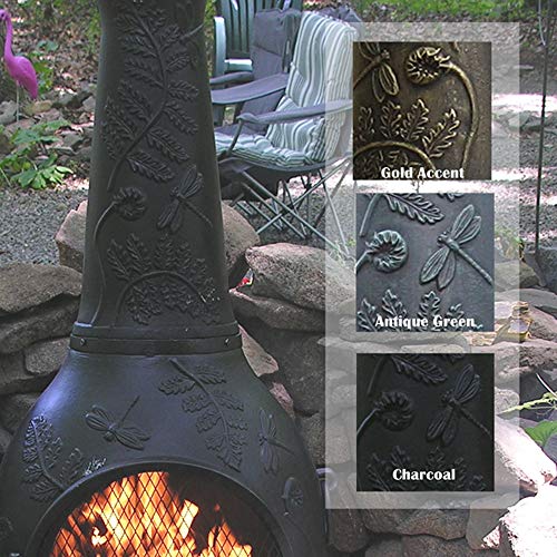 Blue Rooster Dragonfly Chiminea - Image 5
