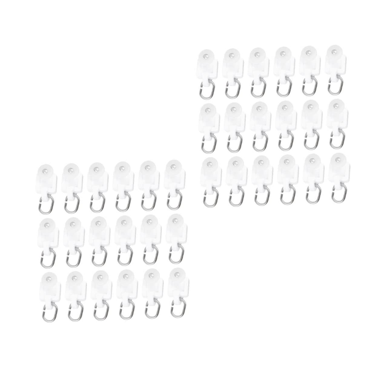 Unomor Curtain Hooks 100 Pack Heavy Duty Track Pulleys for Runners Easy to Install Fit Vertical Curtains