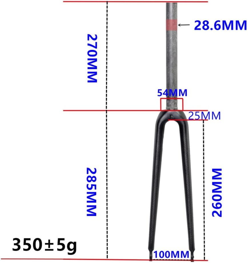 HSQMA Carbon Fiber Road Bike Rigid Fork 700C Rim Brake Bicycle Front Forks Ultralight (Color : 700c Matte Black)