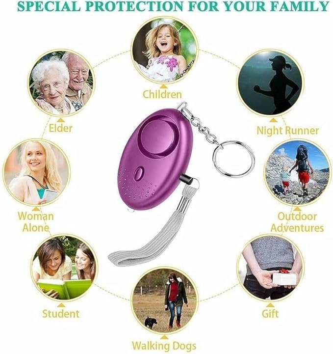 Personal Safety Alarms for Women Reusable Police Approved 140DB Loud Alarm with LED Light - Image 4