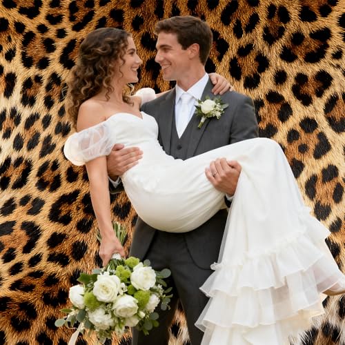 Fondo Leopardo 8x6FT Estampado Animal para Fotografía miniatura 4