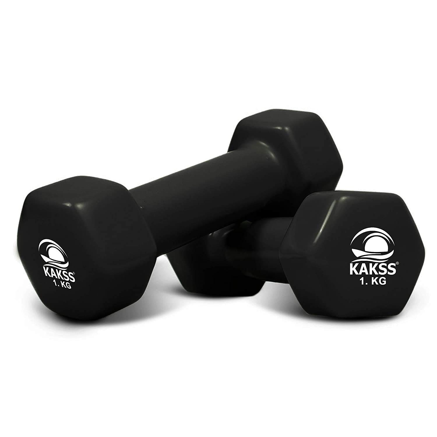 Kakss Cast Iron Vinyl Dumbbells - 1.5KG Pair -26 Kakss Cast Iron Vinyl Dumbbells - 1.5KG Pair -26