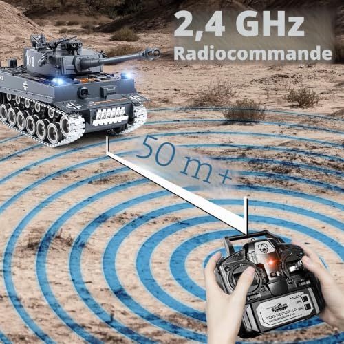 Char de combat télécommandé avec tir et son, le cadeau idéal - 5