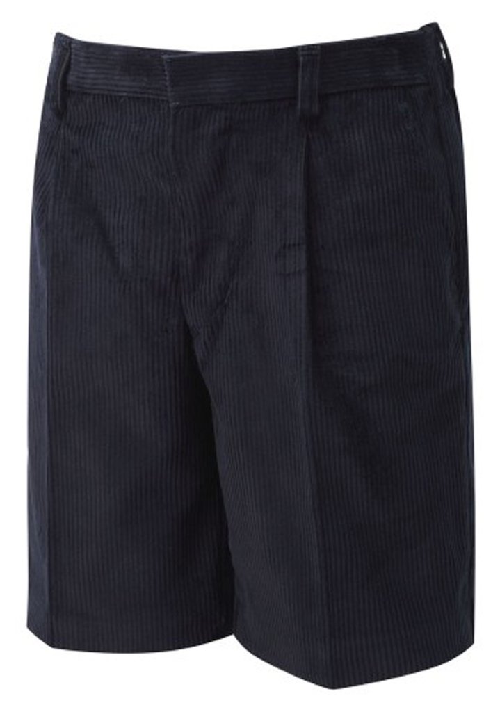 David Luke School Uniform Junior Corduroy Bermuda Shorts Navy 32"