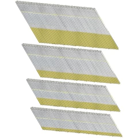HW HAMWOO 15 Gauge DA Angled Finish Nails, 34-Degree, 2000-Pack (2-1/2", 2"-,1-1/2"-, 1-1/4"), Galvanized Assorted Size Project Pack, for Pneumatic, Electric Angled Finish Nailer Cover
