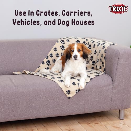 Image of TRIXIE Soft Pet Fleece Blanket for Dogs and Cats (Beige, L)