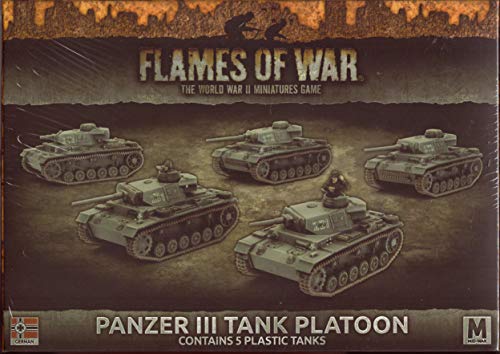 Char Panzer III Platoon Flames of War maquette militaire plastique pour table de jeu