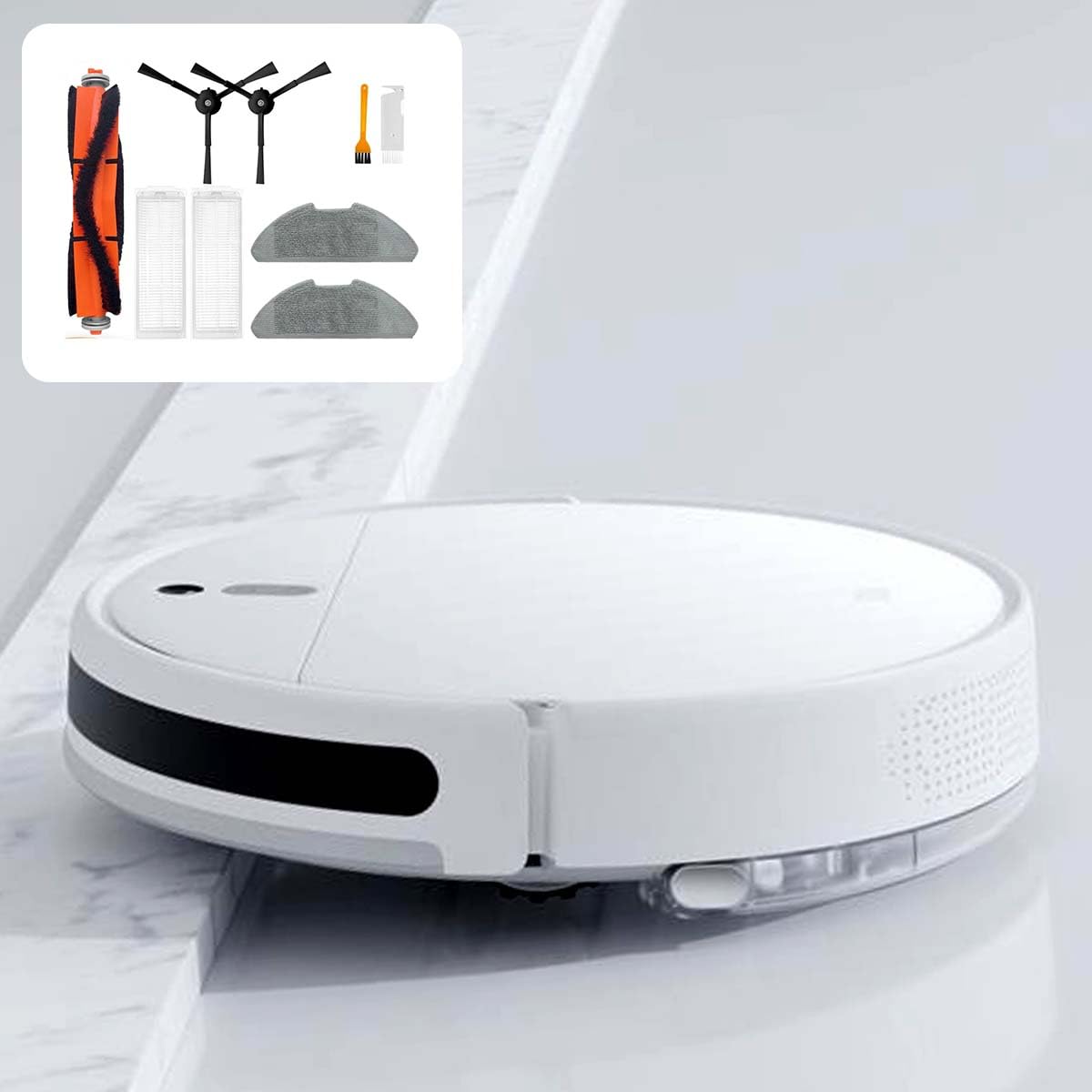 INF Akcesoria do części zamiennych do Xiaomi Robot Vacuum Mop 2 Lite/Mop 2 Pro, 1 x szczotka główna, 2 x filtr, 2 x szczotka boczna, 2 x szmatka, 1 x szczotka do czyszczenia