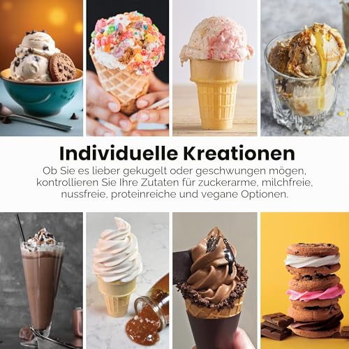 Ninja CREAMi Swirl Ice Cream and Soft Serve Maker, Sorbet, Milkshake, Frozen Yogurt, Low Calories Program & More, 13-in-1, Soft Serve Handle & (2) CREAMi Swirl 16oz Pints, For Kids & ALL ages, NC701 - 11