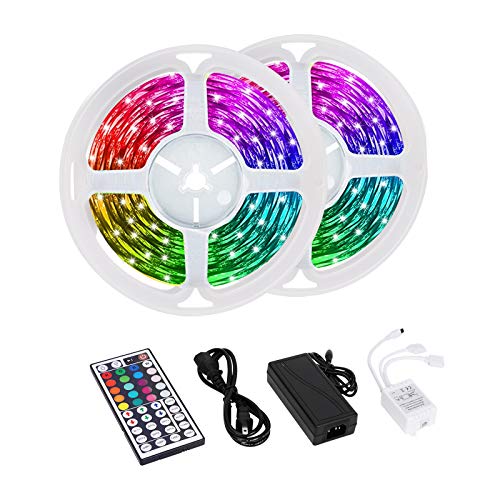 Led Strip Lights, Yutop 32.8ft RGB Light Strip RGB Color Changing Tape light with 44 key Remote and 12V Power Supply, 5050 300 LEDs RGB Flexible LED strip for Kitchen ï¼Bedroom, Home Decoration