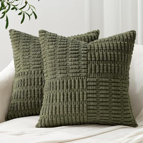 Topfinel Olive Green Decorative Throw Pillow...