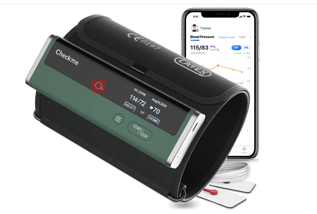 Checkme BP2A Relax Blood Pressure Monitor + Massage - Upper Arm, Bluetooth BP Machine, App Enabled for iOS & Android, Stores 50 Readings, 3 Modes Smart Massager, FSA/HSA Eligible