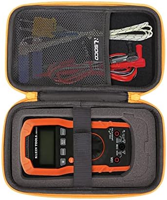 RLSOCO Case for Klein Tools ET140/MM325/MM450/MM400/MM420/MM700/MM300 Digital Multimeter, Hard Protective Carrying Case, with DIY Foam - Black (Cover Only)