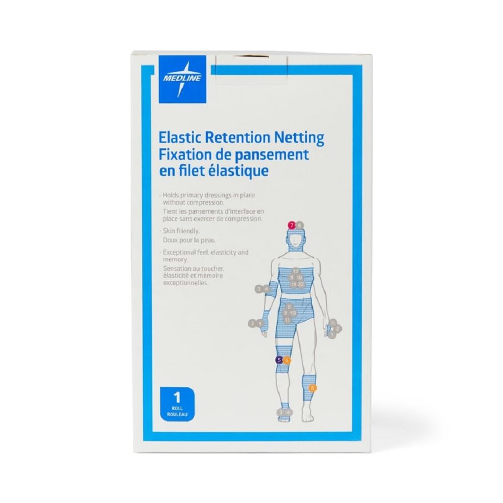 Medline Stretch Tubular Elastic Dressing Retention Net, Size 7,(28" x 25 yds), Ideal for Wound Care, Single Pack