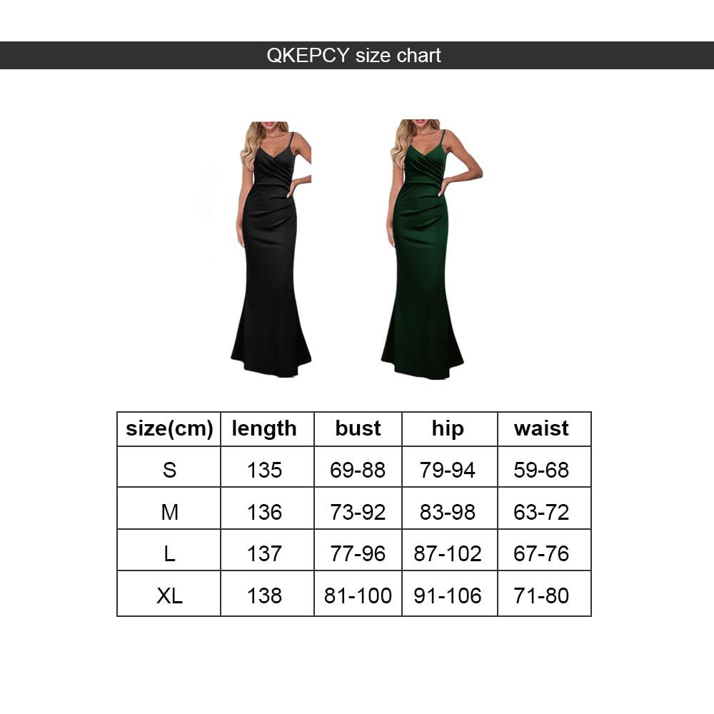 Vestido Tirantes Mujer Verano Largo Sirena Elegante Vestidos de Fiesta Coctel Noche Boda Ceremonia Formal Drapeado Escote V Vestido Vestir para Eventos Especiales
