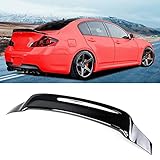 ZZDSNJ Glossy Black Spoiler for 2007-2015 Infiniti G37, G25 4DR Sedan Rear Lid Spoiler Wing R Style
