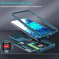 LeYi für Handyhülle Samsung S20 FE 5G/4G mit Kameraschutz & 2 Schutzfolie, Full 360 Grad Ständer Tough Armor Schutzhülle Outdoor Bumper Handy Hülle A 54 5 G Hard Case Military Blau – Ansicht 4