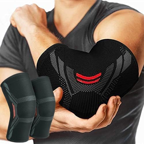 Hykes Elbow Support Compression Sleeve Brace For Pain Relief Tendonitis