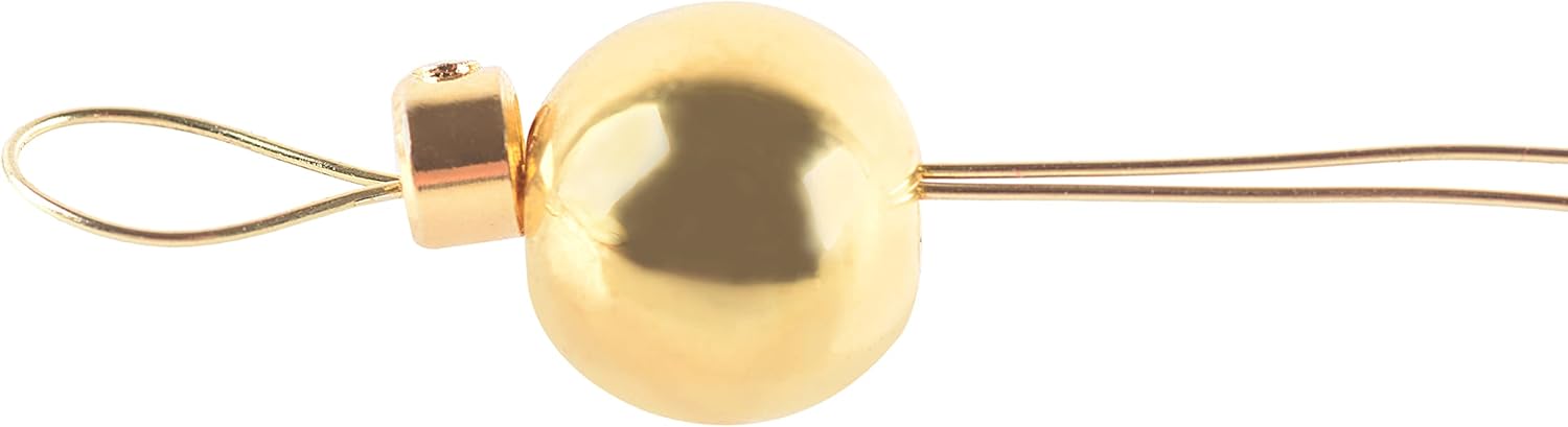 KONMAY 30pcs Stopper Crimp Beads for Bracelets and Necklaces, 18K Gold Plated Golden 3.2mm Locker Seperator Beads, Positioning Spacer Beads for Jewelry Making - Image 3