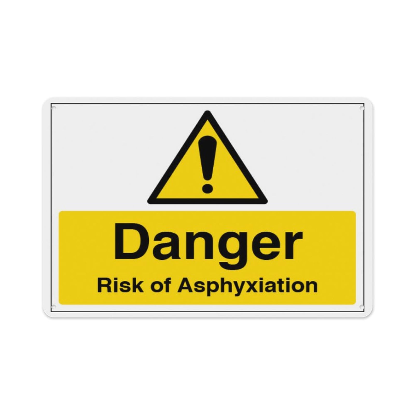 peiyeety Danger Risk Of Asphyxiation Aluminum Tin Warning Signs For Home Outdoor Garden 8X12 Inches