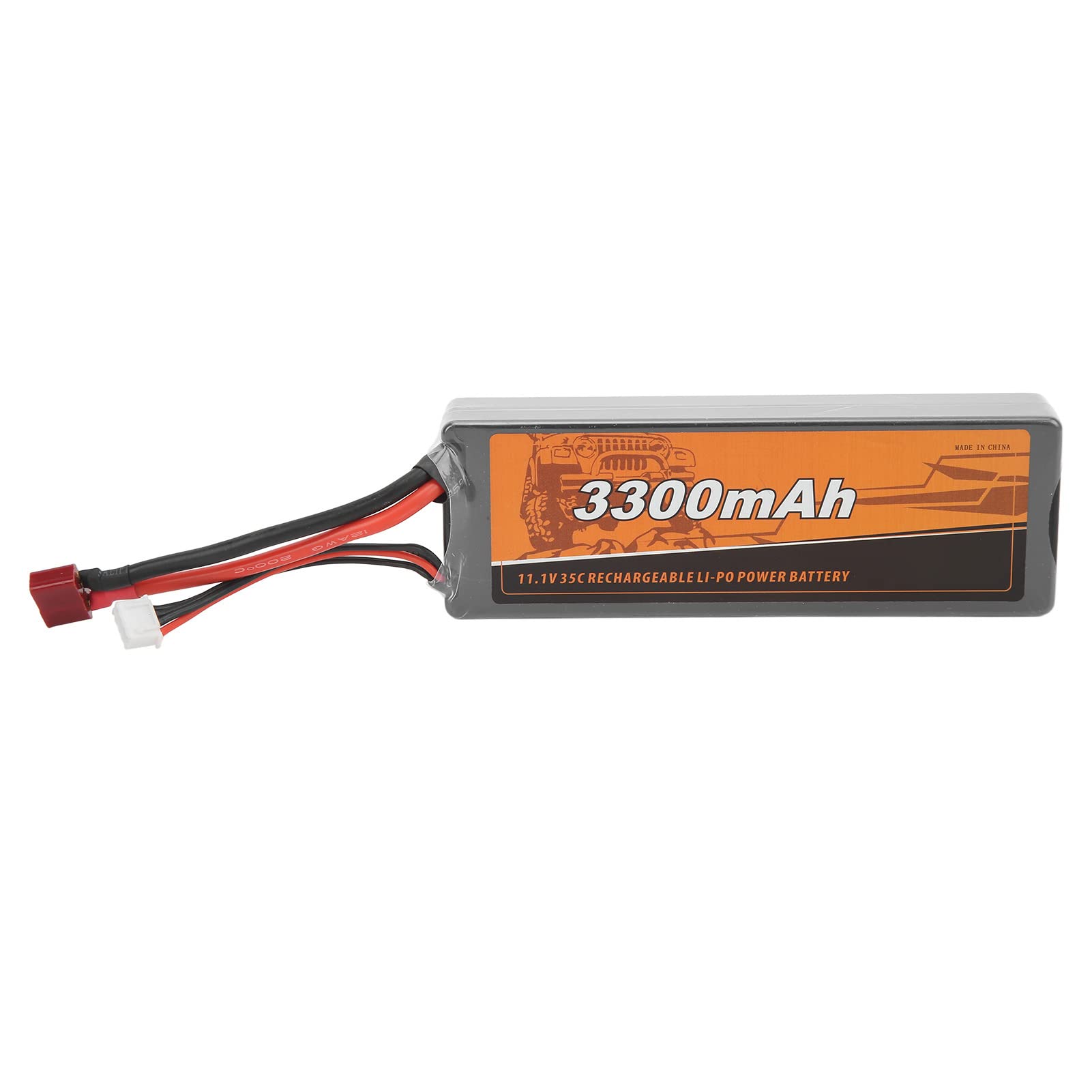 Batteria Lipo RC da 11,1 V, 3300 mAh, con connettore a T, per auto RC ZD Racing 1/10/12/8, materiale polimerico durevole
