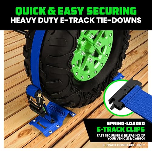 Image of Rhino USA Wheel Chock Tie Down Kit (4,500lb) - 2 Straps & 4 Chocks