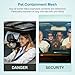 GLIDESMOOTH Dog Car Net Barrier, Expandable Pet Divider for Backseat, Dog Barrier for SUV Car Truck, Mesh Net with Adjusting Rope & Hook, Black